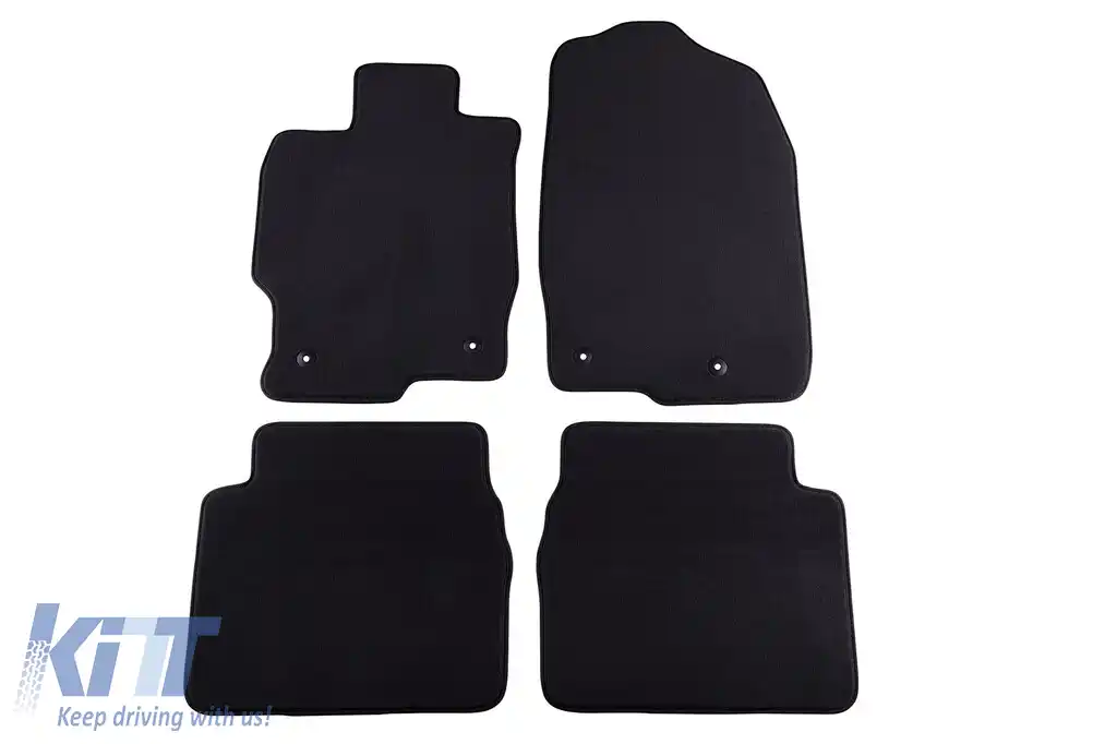 Mochete textile cu trei straturi, potrivite pentru Mazda 6 sedan, break 2008-2013, set de 4 bucăți, negru