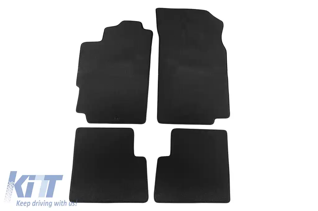 Mochete textile cu trei straturi, potrivite pentru Peugeot 406 sedan, coupe, break 1995-2005, set de 4 bucăți, negru