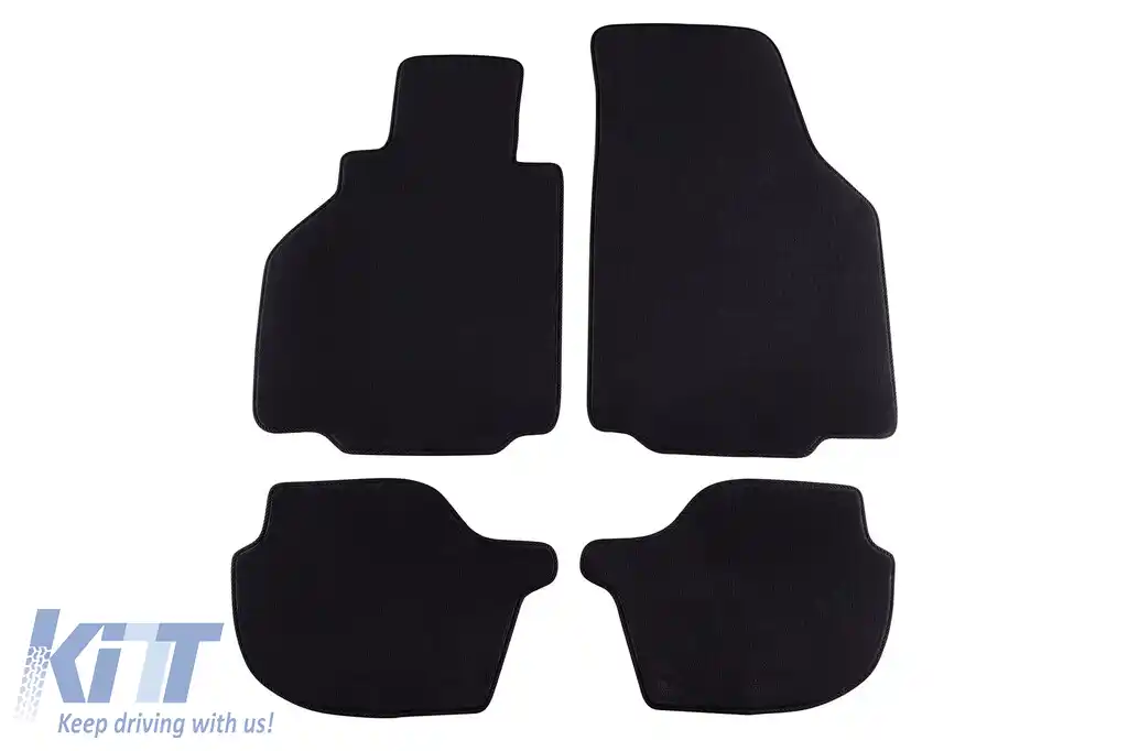 Mochete textile cu trei straturi, potrivite pentru Porsche 911 model 996 1997-2006, set de 4 bucăți, negru