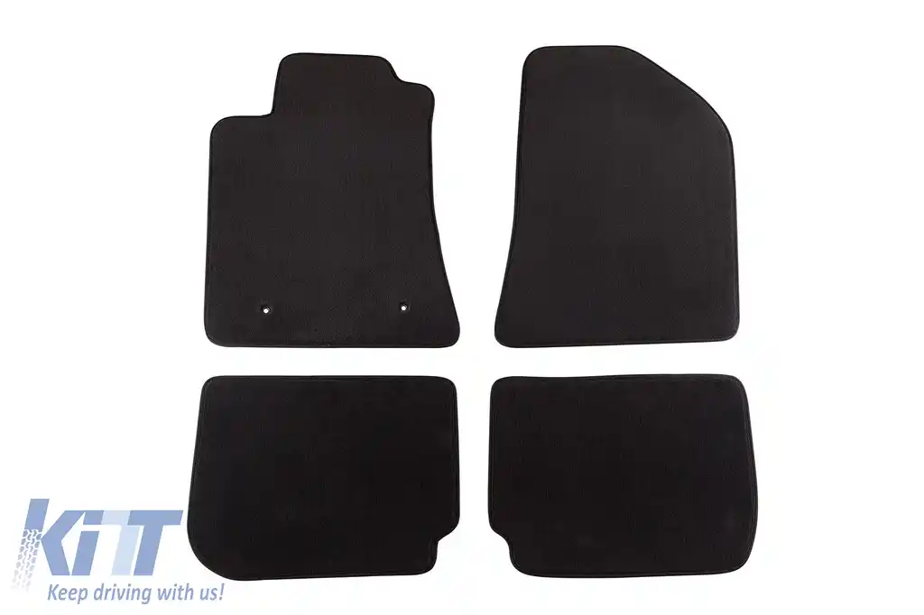 Mochete textile cu trei straturi, potrivite pentru Toyota Avensis 2003-2008, set de 4 bucăți, negru