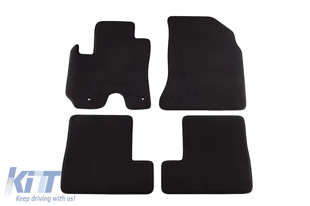 Mochete textile cu trei straturi, potrivite pentru Toyota Rav4 2003-2006, 5 uși, set de 4 bucăți, negru