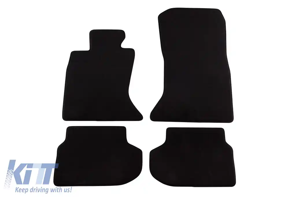 Mochete textile cu trei straturi, potrivite pentru BMW Seria 5 F10 sedan, F11 touring 2013-2017 X-Drive, set de 4 bucăți, negru