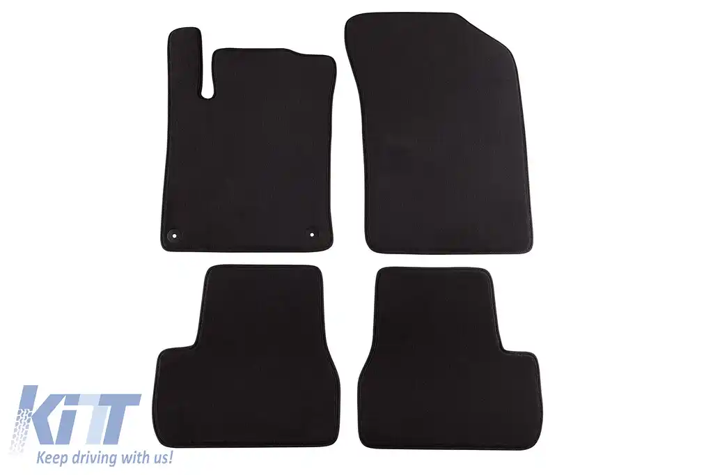 Mochete textile cu trei straturi, potrivite pentru Citroen C3 2009-2016, DS3 2010-2019, DS3 Cabrio 2013-2019, set de 4 bucăți, negru