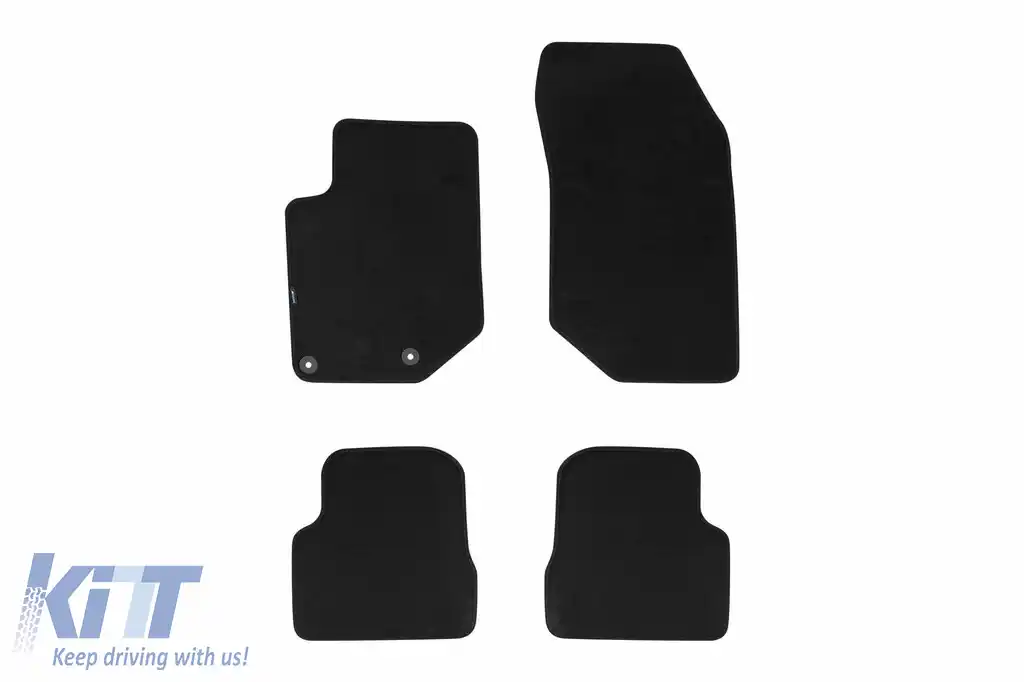 Mochete textile cu trei straturi, potrivite pentru Opel Corsa F, Peugeot 208 după 2019, Opel Mokka B după 2020, set de 4 bucăți, negru