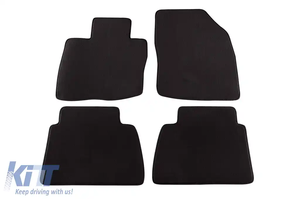 Mochete textile cu trei straturi, potrivite pentru Honda Civic 2006-2012, 5 uși cu mochete mici pentru spate, set de 4 bucăți, negru