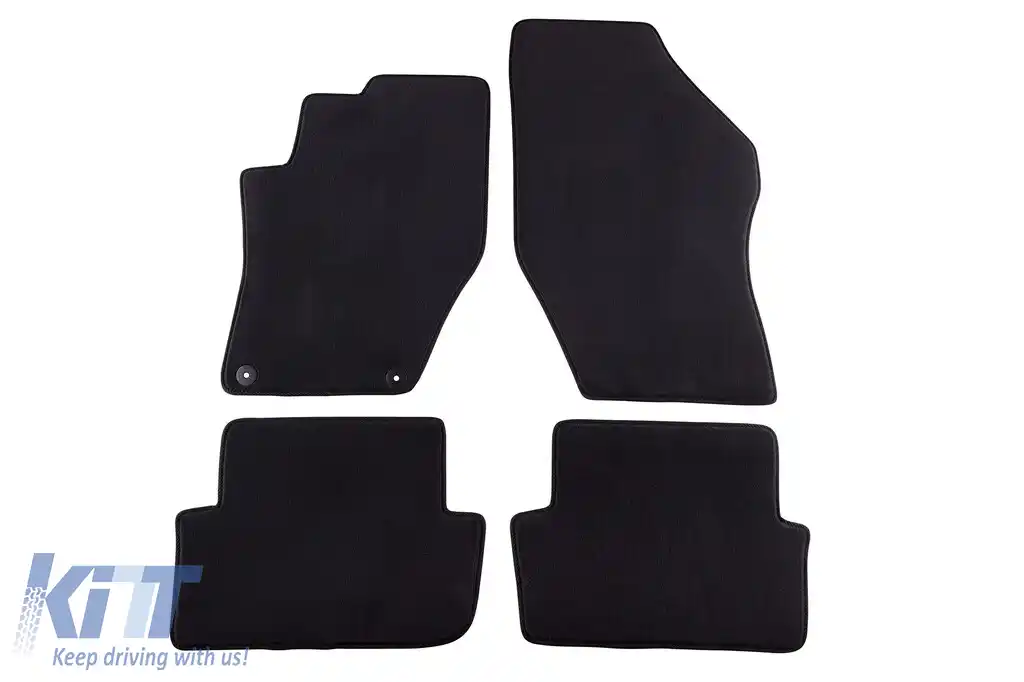 Mochete textile cu trei straturi, potrivite pentru Peugeot 308 CC 2009-2013, set de 4 bucăți, negru