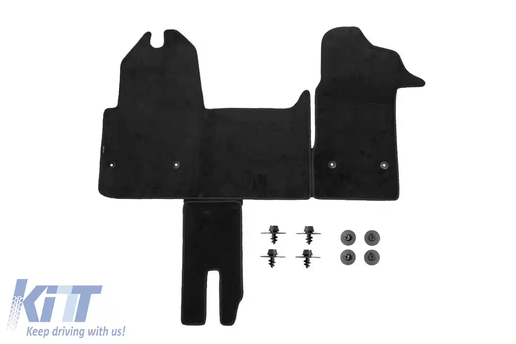 Mochete textile cu trei straturi, potrivite pentru Renault Master după 2010, din 3 părți, negre