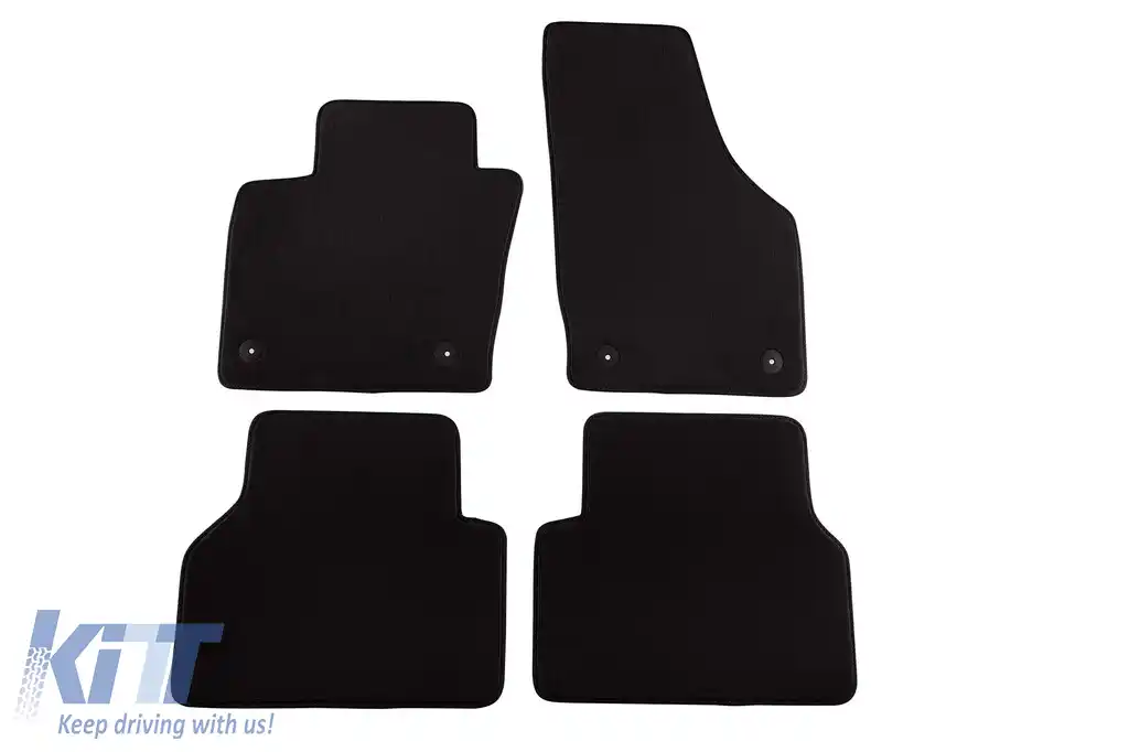 Mochete textile cu trei straturi, potrivite pentru Audi Q3 2011-2018, set de 4 bucăți, negru