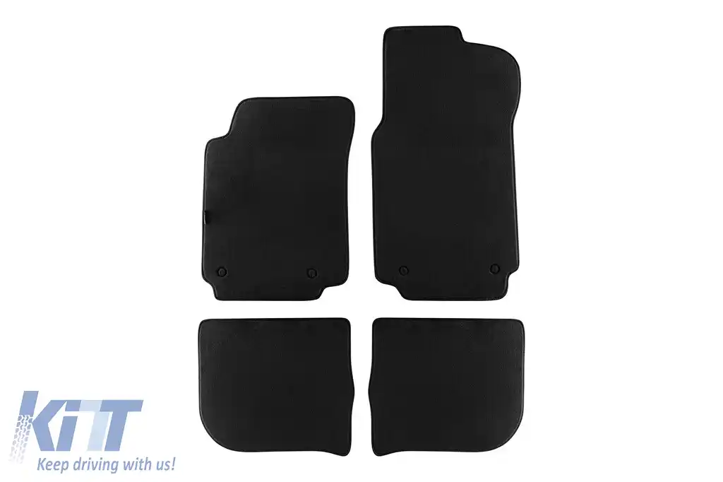 Mochete textile cu trei straturi, potrivite pentru Audi A6 1994-1997, Audi 100 1990-1994, set de 4 bucăți, negru