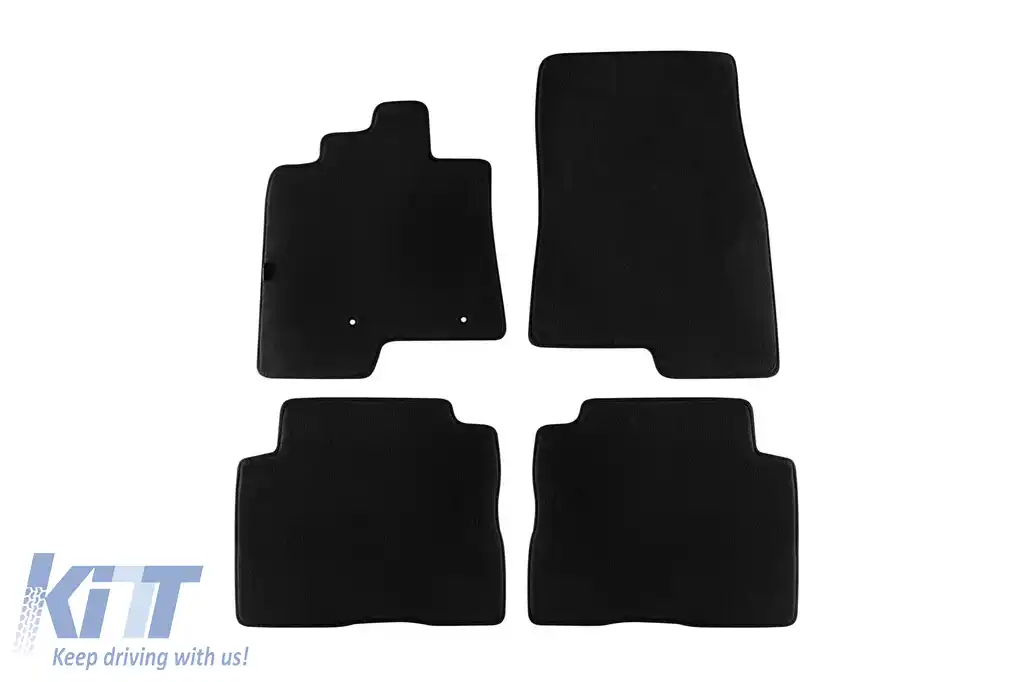 Mochete textile cu trei straturi, potrivite pentru Mitsubishi Pajero după 2007, bază scurtă, set de 4 bucăți, negru