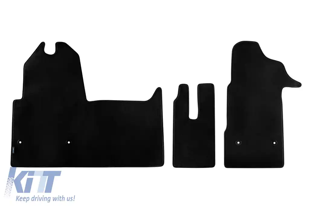 Mochete textile cu trei straturi, potrivite pentru Opel Movano după 2010, din 3 părți, negre