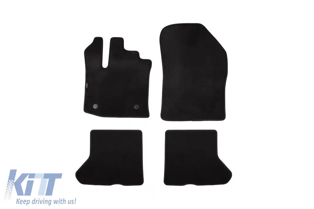 Mochete textile cu trei straturi, potrivite pentru Dacia Dokker combi după 2013, set de 4 bucăți, negru