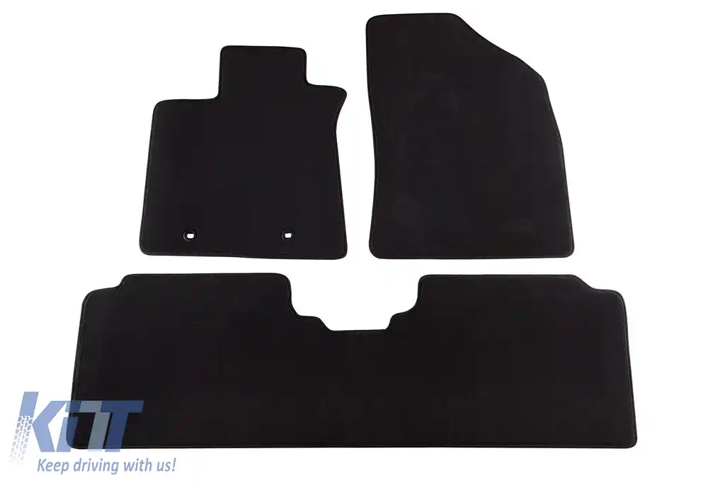 Mochete textile cu trei straturi, potrivite pentru Toyota Avensis 2012-2018, din material Petex Style, set de 3, negru