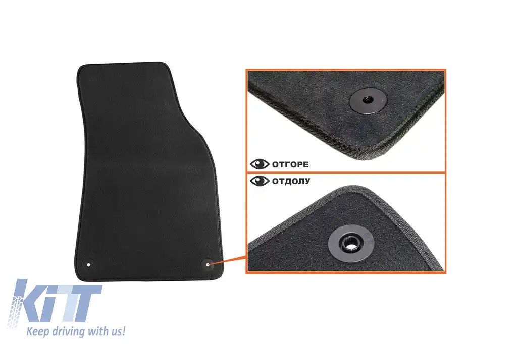 Mochete textile cu trei straturi, potrivite pentru Audi A6 sedan, break 2004-2008, set de 4 bucăți, negru-image-6242515