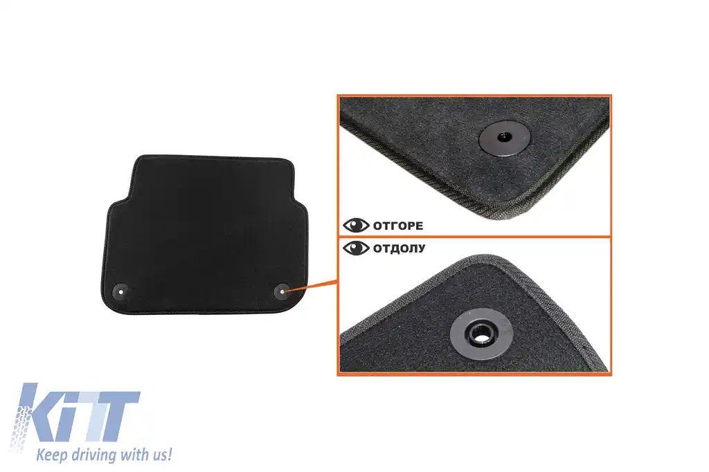 Mochete textile cu trei straturi, potrivite pentru Audi A6 sedan, break 2004-2008, set de 4 bucăți, negru-image-6242516