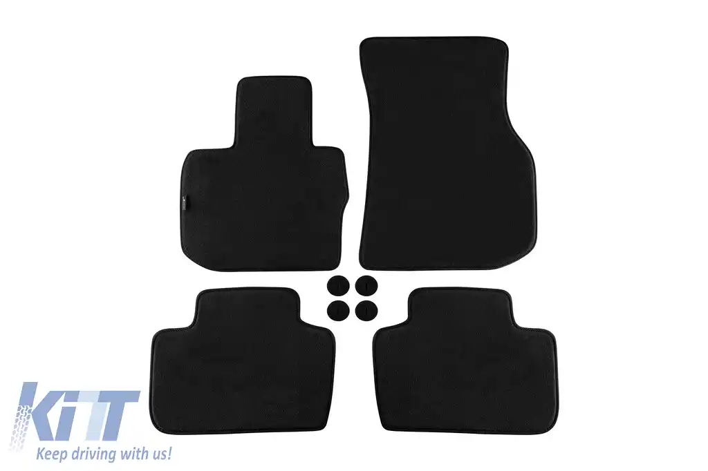 Mochete textile cu trei straturi, potrivite pentru BMW X3 G01 după 2017, X4 G02 după 2018, set de 4 bucăți, negru