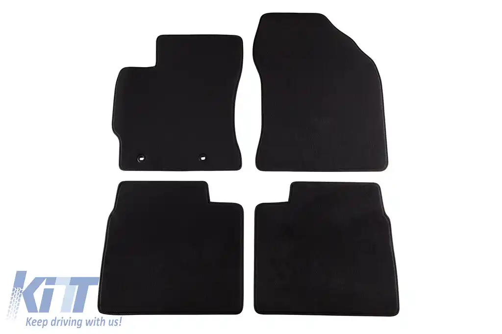 Mochete textile cu trei straturi, potrivite pentru Toyota Corolla 2014-2017, set de 4 bucăți, negre
