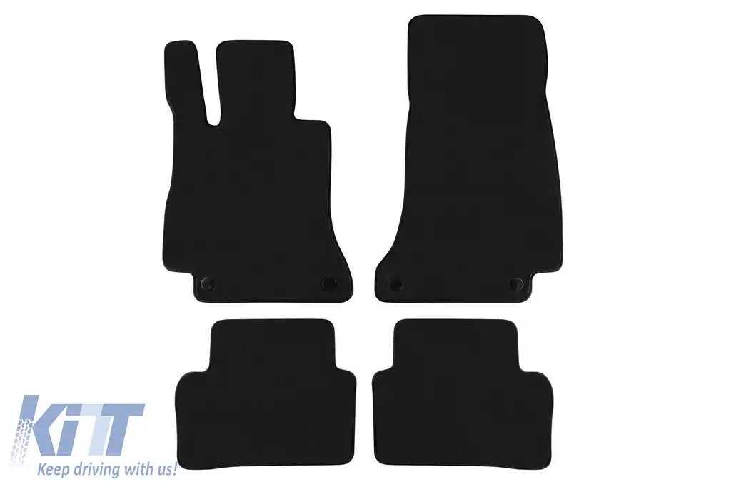 Mochete textile cu trei straturi, potrivite pentru Mercedes E-Class W213 sedan, break, All Terrain după 2016, CLS C257 după 2018, A Design GT coupe cu 4 uși după 2019, set de 4 bucăți, negru
