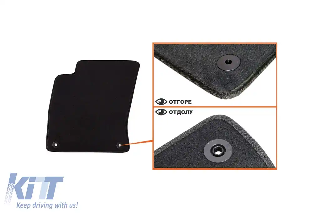 Mochete textile cu trei straturi, potrivite pentru Audi S8 2007-2010, set de 4 bucăți, negru-image-6242754