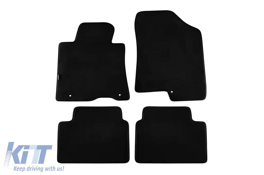 Mochete textile cu trei straturi, potrivite pentru Hyundai i30 2012-2017, set de 4 bucăți, negru