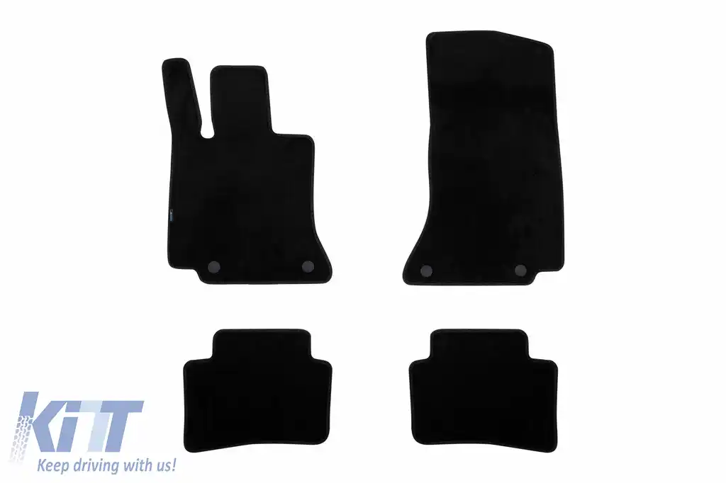 Mochete textile cu trei straturi, potrivite pentru Mercedes C-Class W206 sedan, S206 break după 2021, set de 4 bucăți, negru