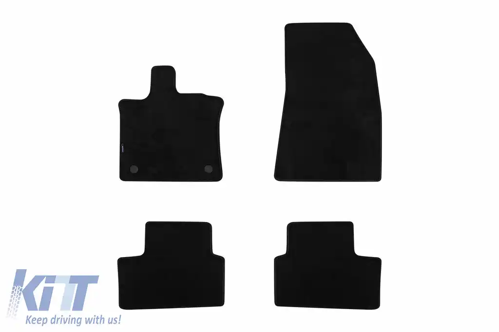 Mochete textile cu trei straturi, potrivite pentru Renault Captur după 2019, set de 4 bucăți, negre