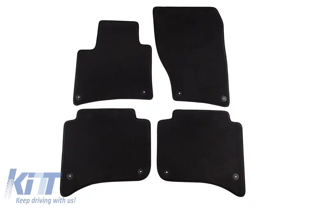 Mochete textile cu trei straturi, potrivite pentru VW Touareg, Porsche Cayenne 2010-2018, set de 4 bucăți, negru