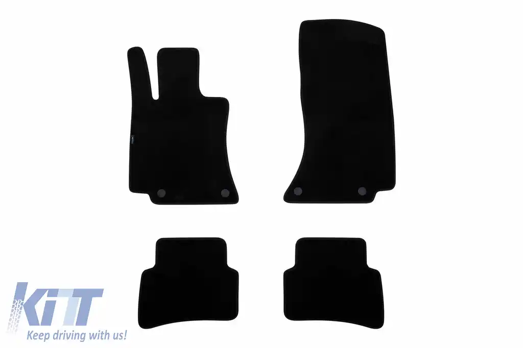 Mochete textile cu trei straturi, potrivite pentru Mercedes E-Class W214 sedan, S214 break după 2023, set de 4 bucăți, negru