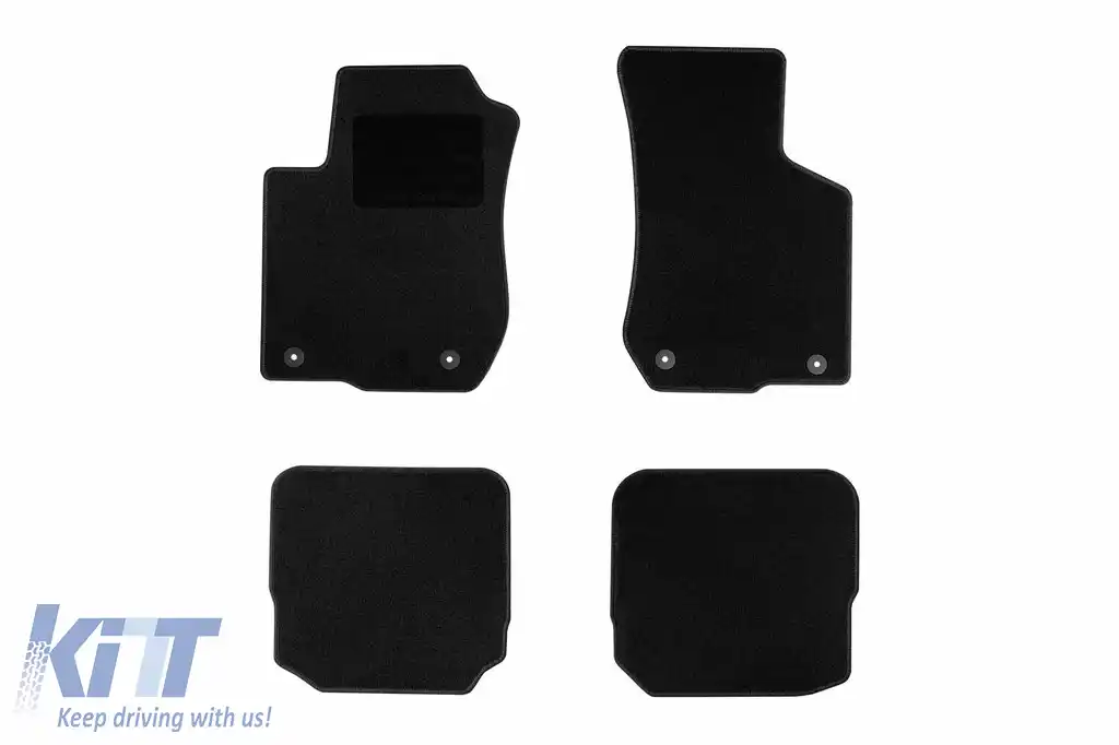 Mochete textile de la Rigum potrivite pentru Audi A3 1996-2003, set de 4 bucăți, negru