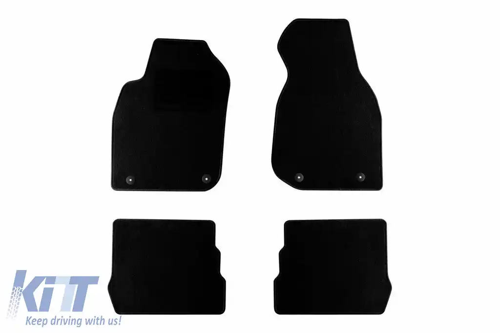 Mochete textile de la Rigum potrivite pentru Audi A6 1997-2000, set de 4 bucăți, negru