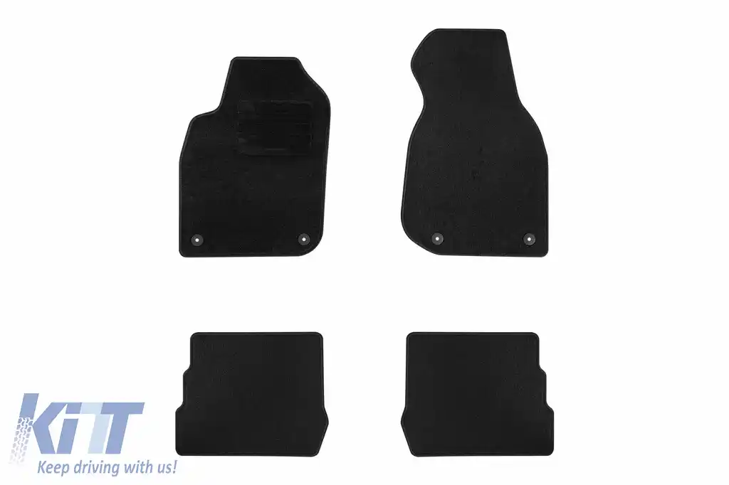 Mochete textile de la Rigum potrivite pentru Audi A6 2000-2004, set de 4 bucăți, negru