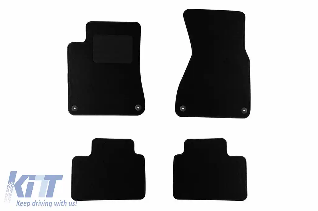 Mochete textile de la Rigum potrivite pentru Audi A8 1997-2001, set de 4 bucăți, negru