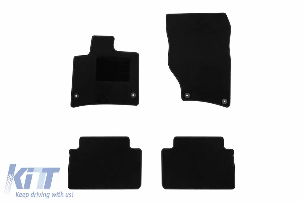 Mochete textile de la Rigum potrivite pentru Audi Q7 2006-2015, set de 4 bucăți, negru