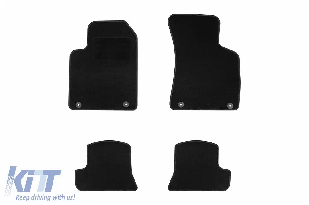 Mochete textile de la Rigum potrivite pentru Audi TT 1998-2008, set de 4 bucăți, negru