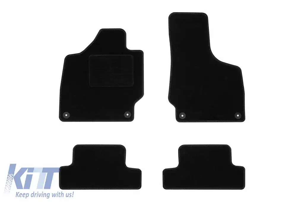 Mochete textile de la Rigum potrivite pentru Audi TT 2008-2017, set de 4 bucăți, negru