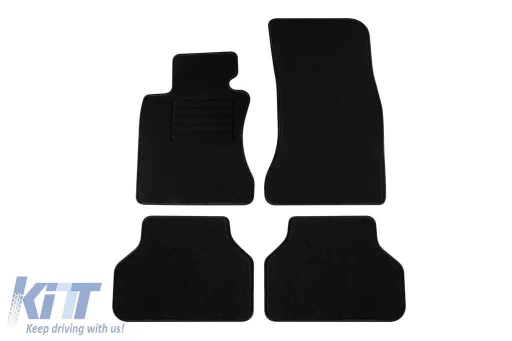 Mochete textile de la Rigum potrivite pentru BMW seria 5 E60, E61 2003-2010, set de 4 bucăți, negru