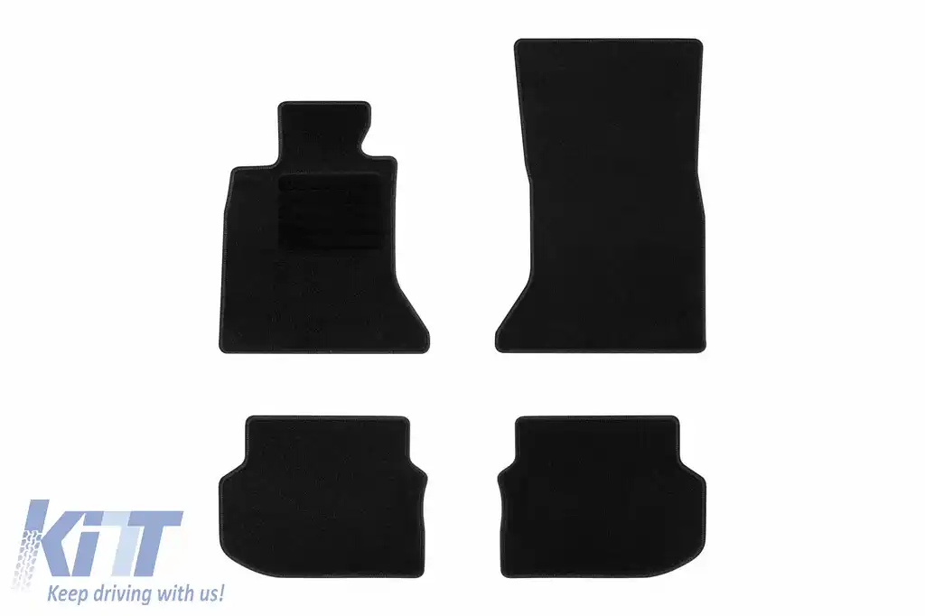 Mochete textile de la Rigum potrivite pentru BMW seria 5 F10, F11 2010-2013, set de 4 bucăți, negru