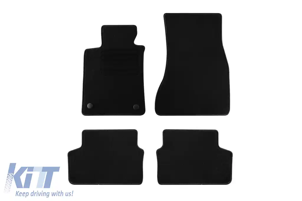 Mochete textile de la Rigum potrivite pentru BMW seria 5 G30, G31 după 2017, set de 4 bucăți, negru
