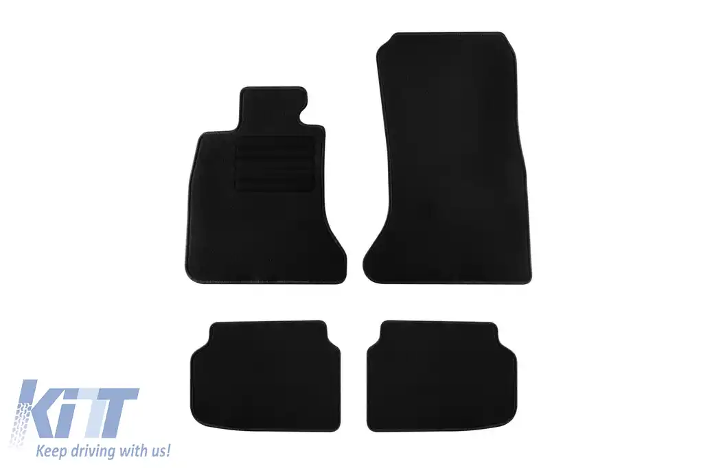 Mochete textile de la Rigum potrivite pentru BMW seria 7 F01, F02 2009-2015, set de 4 bucăți, negru