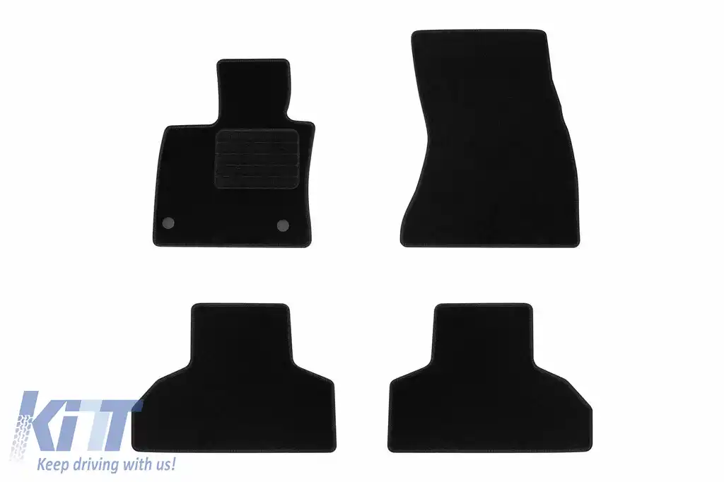 Mochete textile de la Rigum potrivite pentru BMW X5 F15 2013-2018, X6 F16 2014-2019, set de 4 bucăți, negru