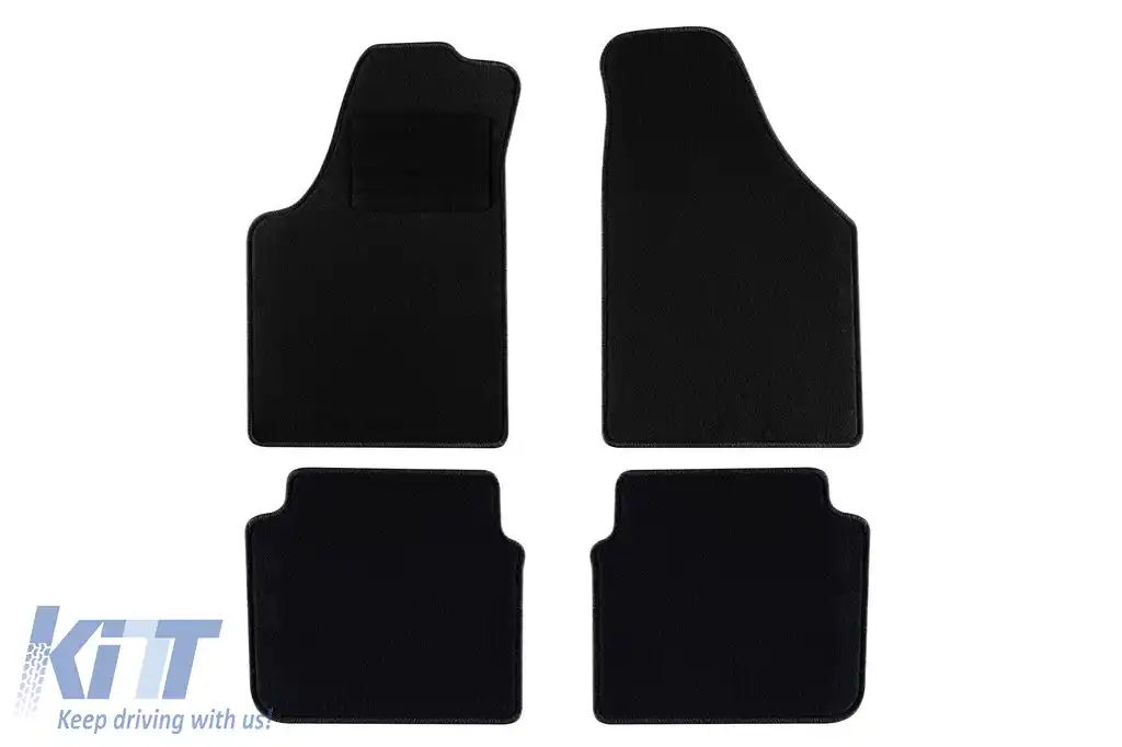 Mochete textile de la Rigum potrivite pentru Fiat Idea 2003-2012, set de 4 bucăți, negru