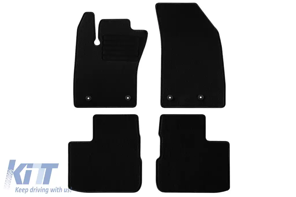 Mochete textile de la Rigum potrivite pentru Fiat Tipo Combi după 2016, set de 4 bucăți, negru