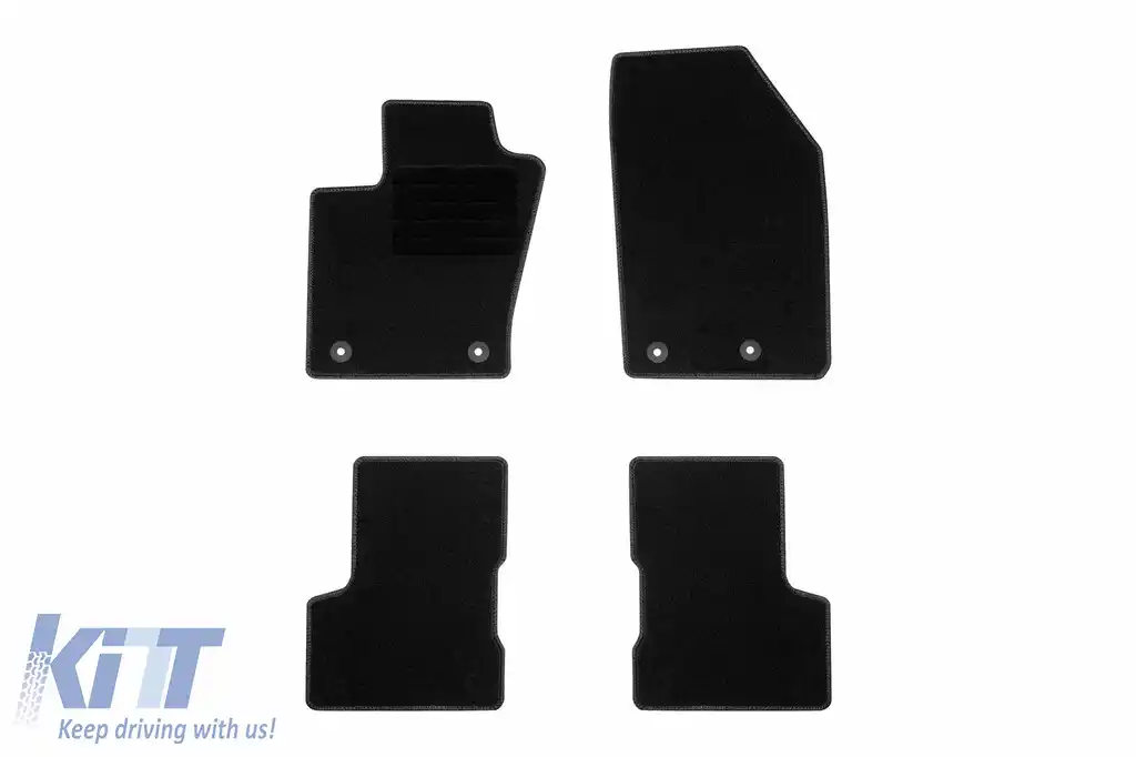 Mochete textile de la Rigum potrivite pentru Fiat 500X după 2014, set de 4 bucăți, negru