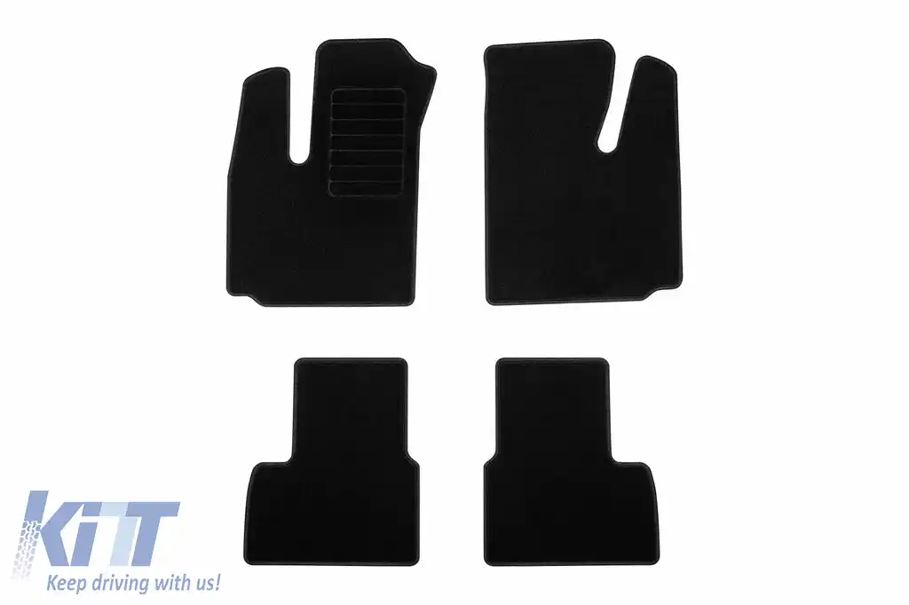 Mochete textile de la Rigum potrivite pentru Fiat Doblo 2001-2010, set de 4 bucăți, negru