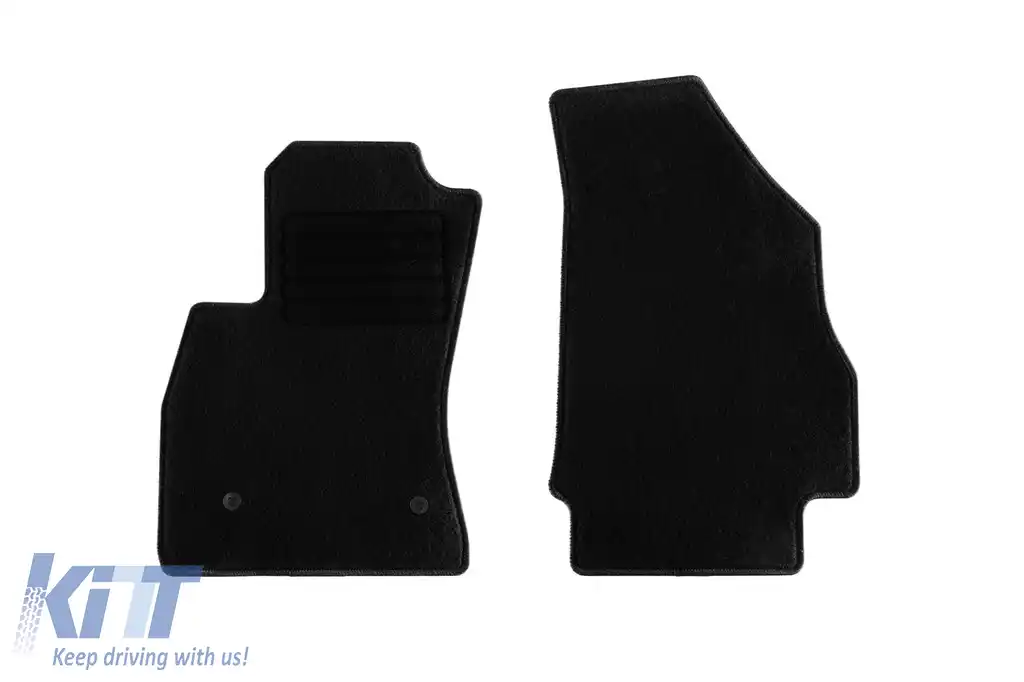 Mochete textile de la Rigum potrivite pentru Fiat Doblo după 2010, cu 2 locuri, set de 2 bucăți, negru