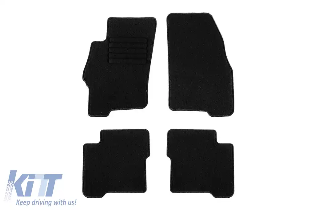 Mochete textile de la Rigum potrivite pentru Fiat Linea 2007-2015, set de 4 bucăți, negru