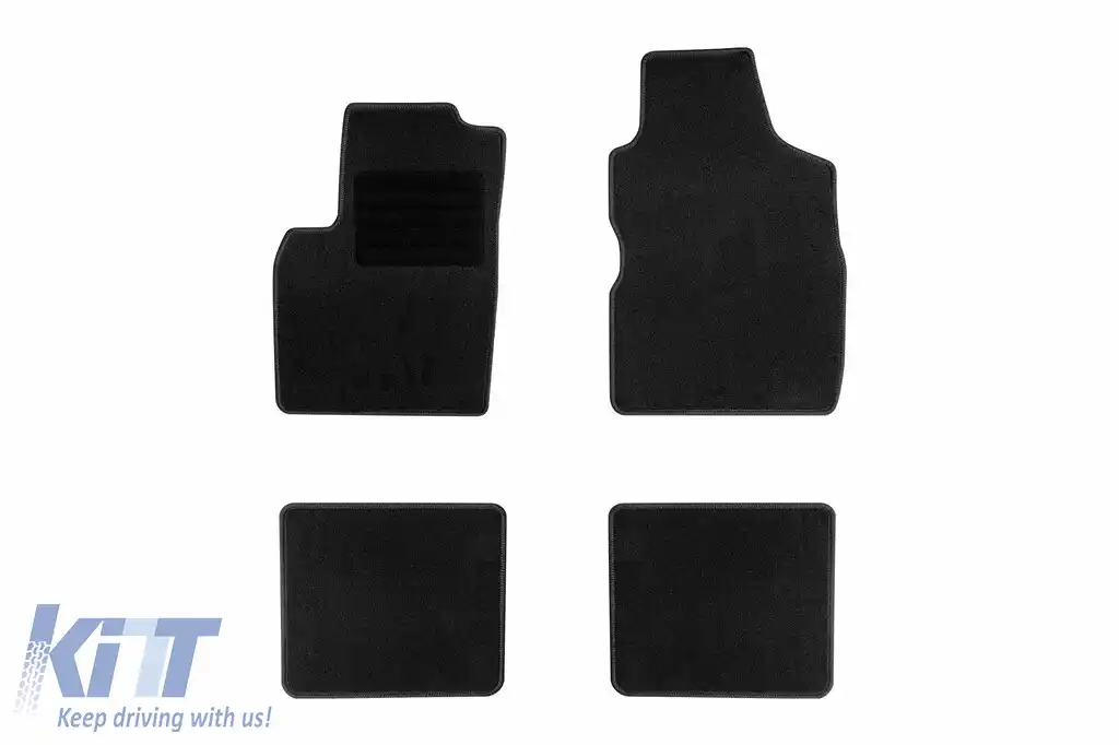 Mochete textile de la Rigum potrivite pentru Fiat Panda 2003-2012, set de 4 bucăți, negru