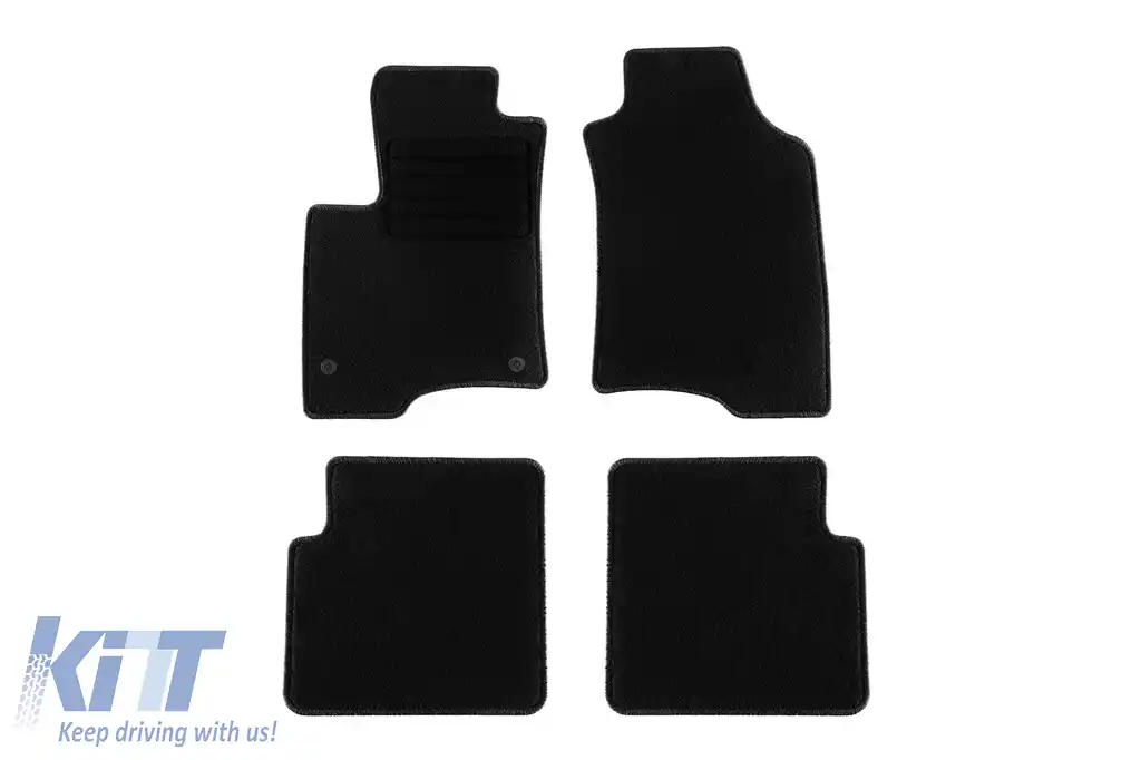 Mochete textile de la Rigum potrivite pentru Fiat Panda după 2012, set de 4 bucăți, negru