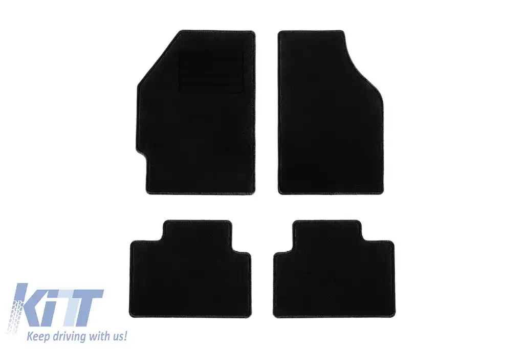Mochete textile de la Rigum potrivite pentru Fiat Punto 2003-2012, set de 4 bucăți, negru