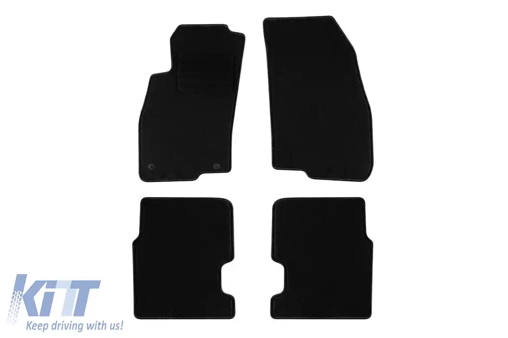 Mochete textile de la Rigum potrivite pentru Fiat Punto 2012-2018, Fiat Punto Evo 2009-2018, set de 4 bucăți, negru